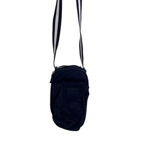Fit+Fresh Insulated Lunch Bag OS Navy Blue Striped Crossbody Women